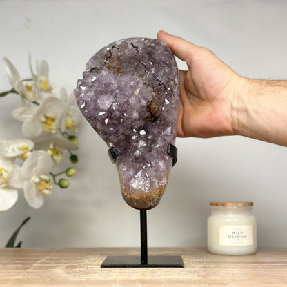 Amethyst-Matrix mit Doppel-Kristallisation und Kalzitbildung