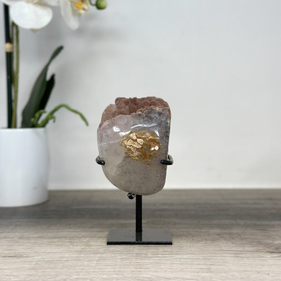 Kristallenskulpturen-Set 6-teilig, mit kristallklaren Mineralflächen und differenzierten Natursteinformationen