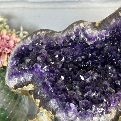 XXL Amethyst-Zwillings-Kathedrale XXL mit beeindruckender, monumentaler Kristallarchitektur