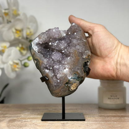 Quarz-Kristallcluster mit dichter Stalaktitenbildung