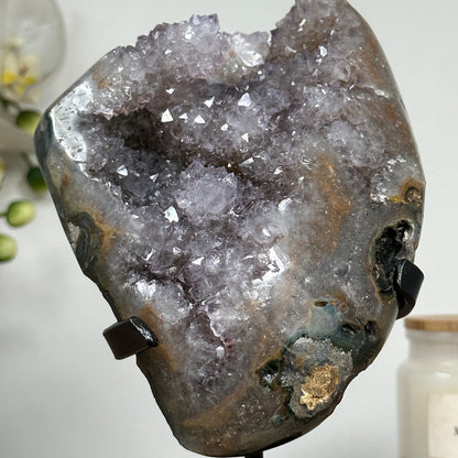 Quarz-Kristallcluster mit dichter Stalaktitenbildung