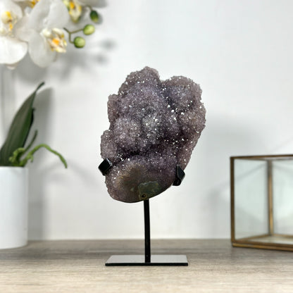 Amethyst-Stalaktiten-Cluster mit dicht gewachsener Tropfsteinbildung