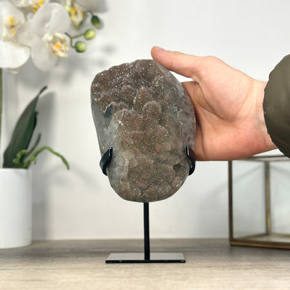 Zucker-Druzy-Kristallcluster mit kompakter Kristallstruktur