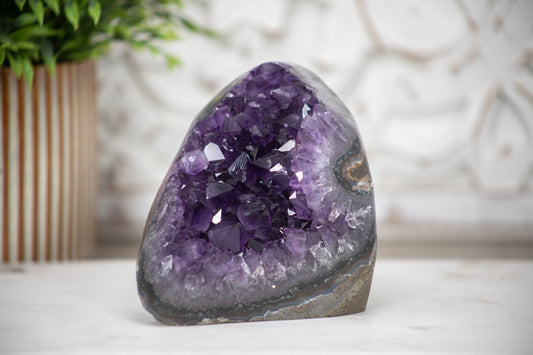 Amethyst-Druse mit dicht gewachsener, violetter Kristallstruktur