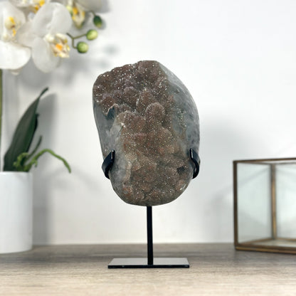 Zucker-Druzy-Kristallcluster mit kompakter Kristallstruktur