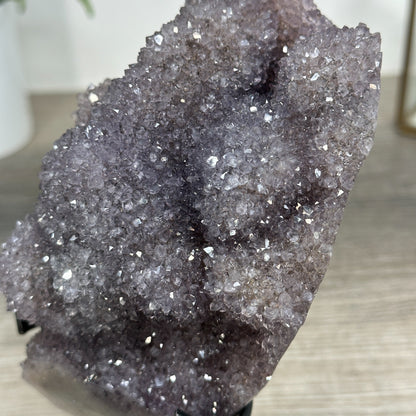 Amethyst-Stalaktiten-Cluster mit dicht gewachsener Tropfsteinbildung