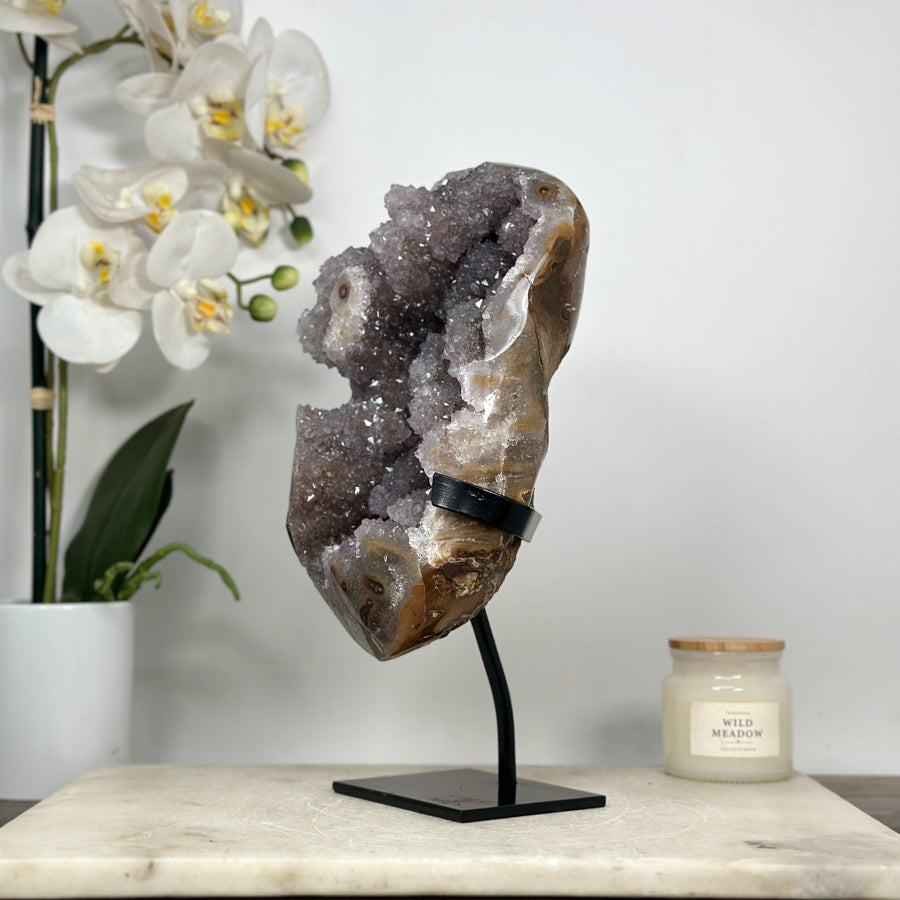 Quarz-Geode mit dichter Stalaktitenarchitektur, in ausgewählter Spitzenqualität