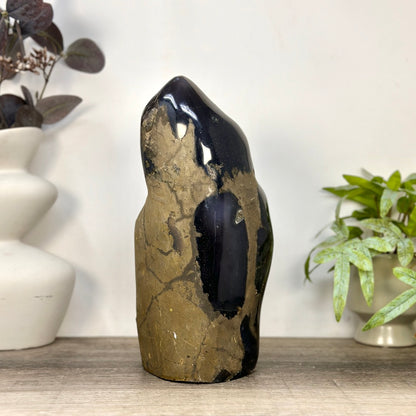 Zuckerquarz-Druzy-Kathedrale groß mit wunderschöner Schichtung und Achat-Schale