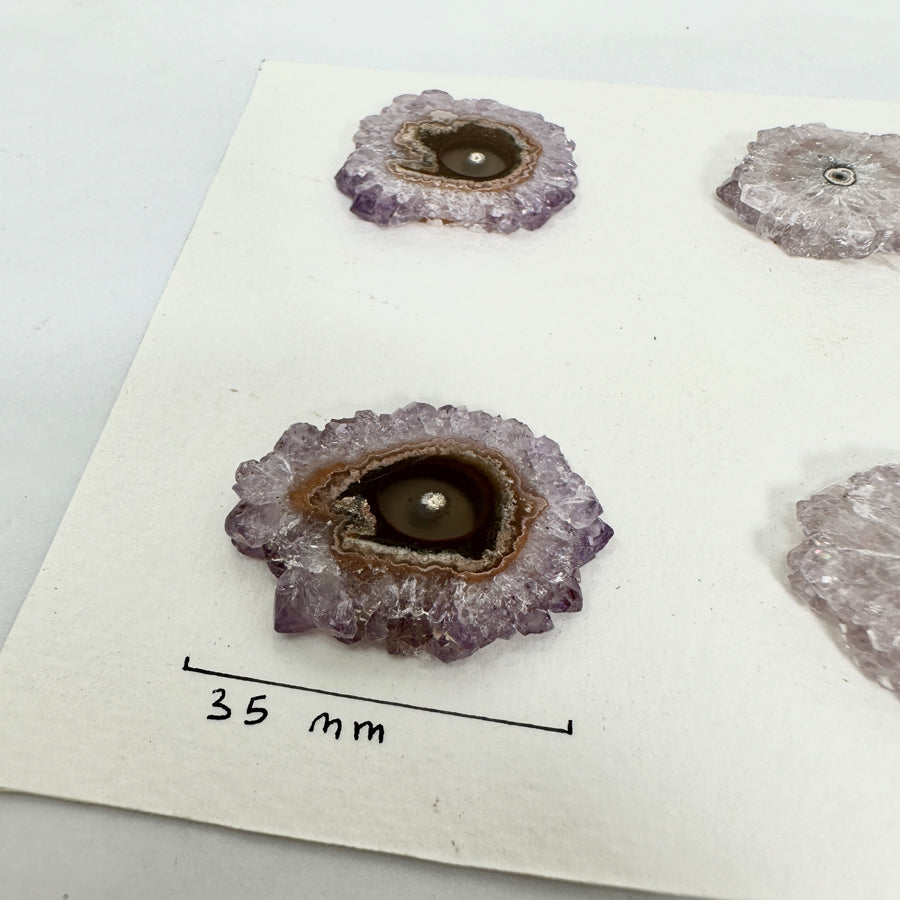 Stalaktiten-Scheiben mit natürlicher Mineralstruktur