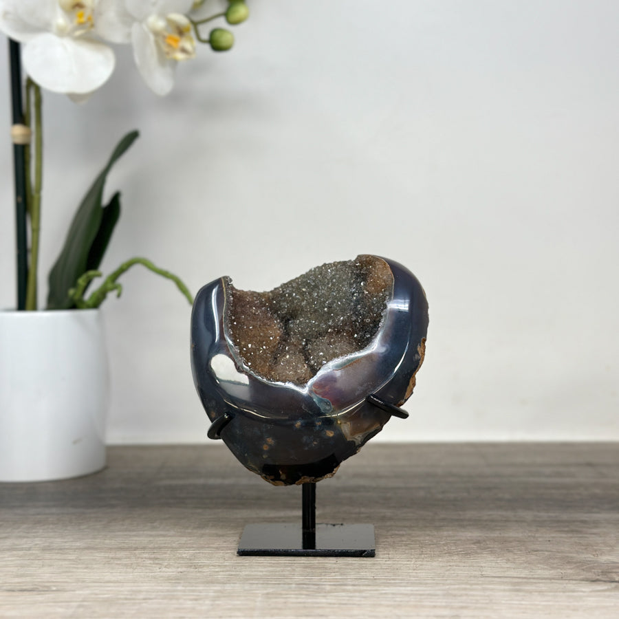 Kristallenskulpturen-Set 6-teilig, mit kristallklaren Mineralflächen und differenzierten Natursteinformationen