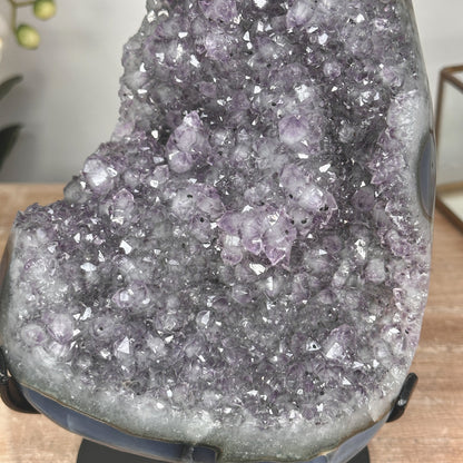 Spirit-Amethyst-Exemplar mit vielschichtiger Kristallstruktur