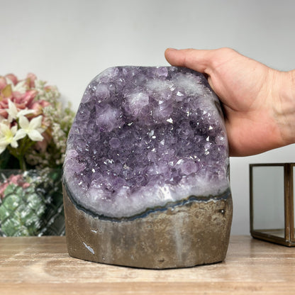Amethyst-Kathedrale groß mit dicht gewachsener Kristallarchitektur