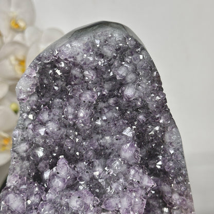 Spirit-Amethyst-Exemplar mit vielschichtiger Kristallstruktur