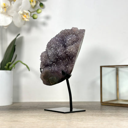 Amethyst-Stalaktiten-Cluster mit dicht gewachsener Tropfsteinbildung