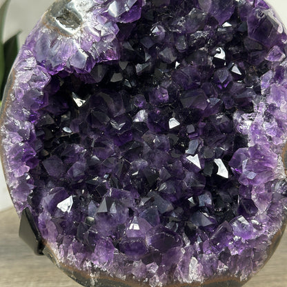 Amethyst-Geode mit klar konturierter Außenform