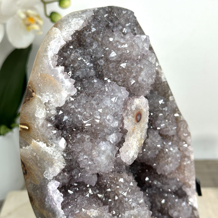 Quarz-Geode mit dichter Stalaktitenarchitektur, in ausgewählter Spitzenqualität