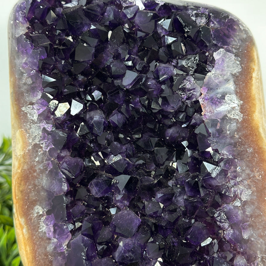 Amethyst mit gelbtoniger Jaspis-Matrix, in hochwertiger Naturqualität