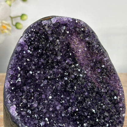 Amethyst-Druse mit tiefvioletter Kristallstruktur und prägnanter Kristallausbildung