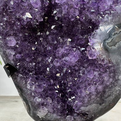 Amethyst-Kristallcluster groß mit dicht gewachsener Kristallstruktur, in exklusiver Premiumqualität