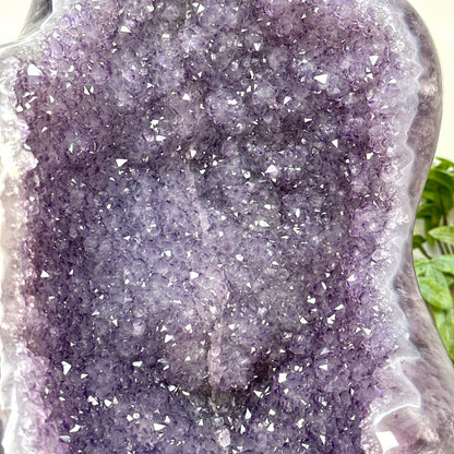 Amethyst-Geode XXL mit massiver raumprägender Präsenz