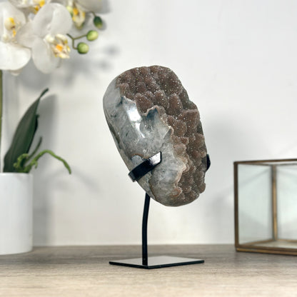 Zucker-Druzy-Kristallcluster mit kompakter Kristallstruktur