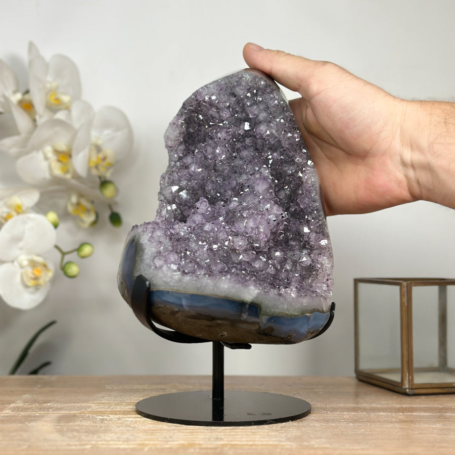 Spirit-Amethyst-Exemplar mit vielschichtiger Kristallstruktur