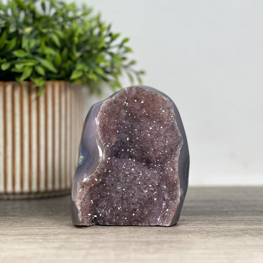 Mineralien-Kathedralen- und Drusen-Set 4-teilig, mit natürlicher Mineralvielfalt