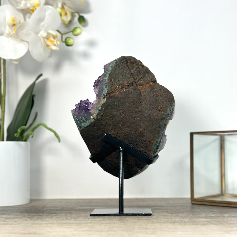 Amethyst-Cluster mit dicht besetzter Tropfsteinstruktur