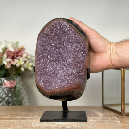 Amethyst-Cluster mit dicht gewachsener Kristallstruktur, in ausgewählter Spitzenqualität