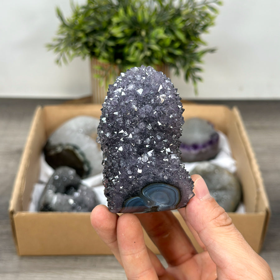 Mineralien-Ensemble mit klar definierter Struktur und kristalliner Oberfläche