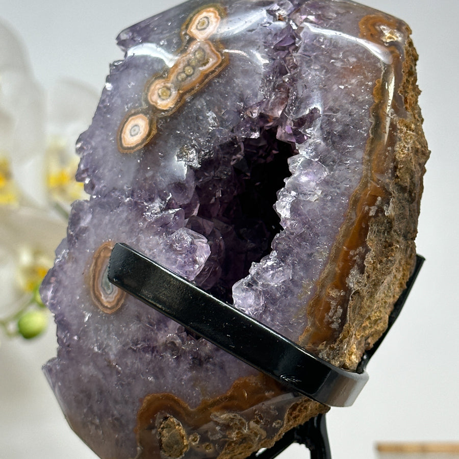 Amethyst-Kristallcluster mit plastischer Kristallarchitektur