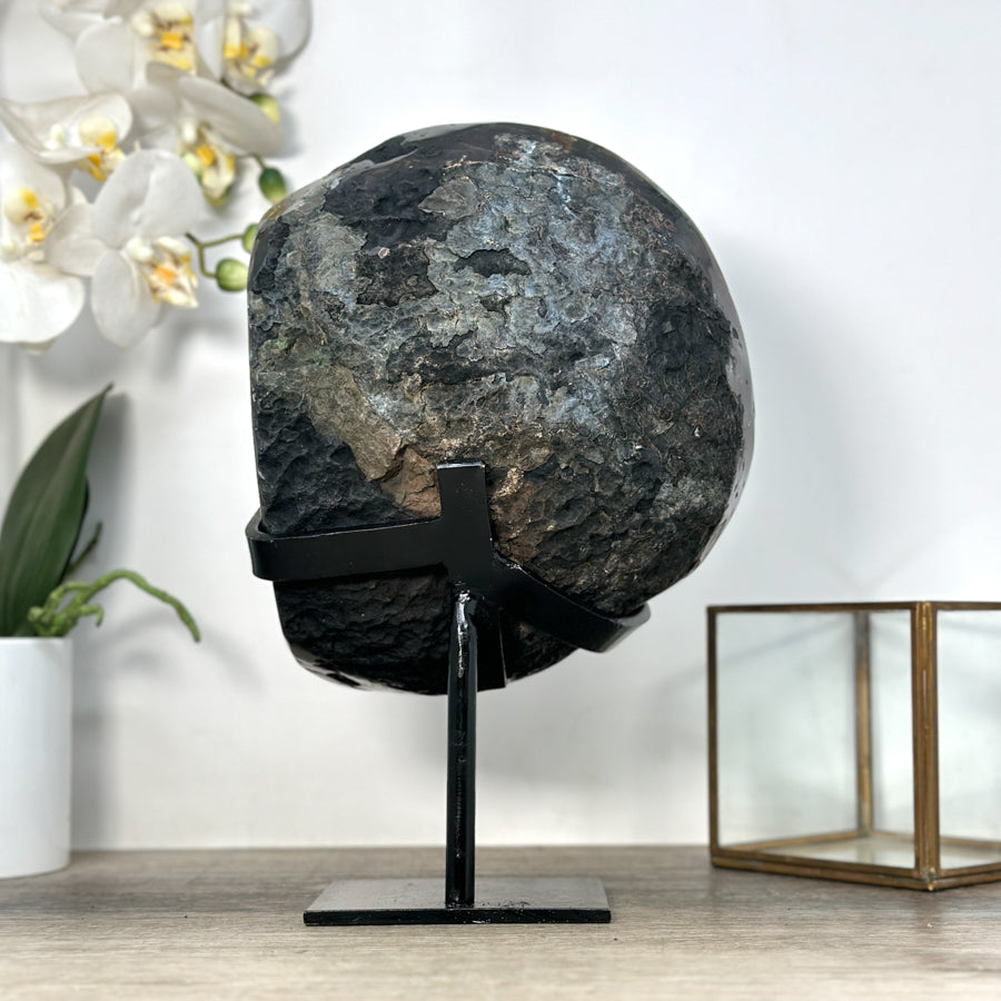 Amethyst-Geode XL mit großflächiger, tiefvioletter Kristallzone, in ausgewählter Spitzenqualität