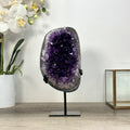 Amethyst-Kristall mit blau gebänderter Achat-Matrix, in exklusiver Premiumqualität