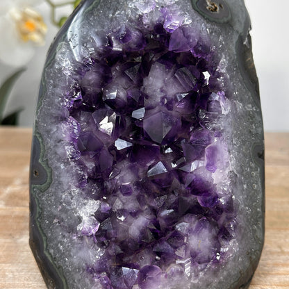 Amethyst-Kathedrale mit großkristalliner, tiefvioletter Kristallbildung