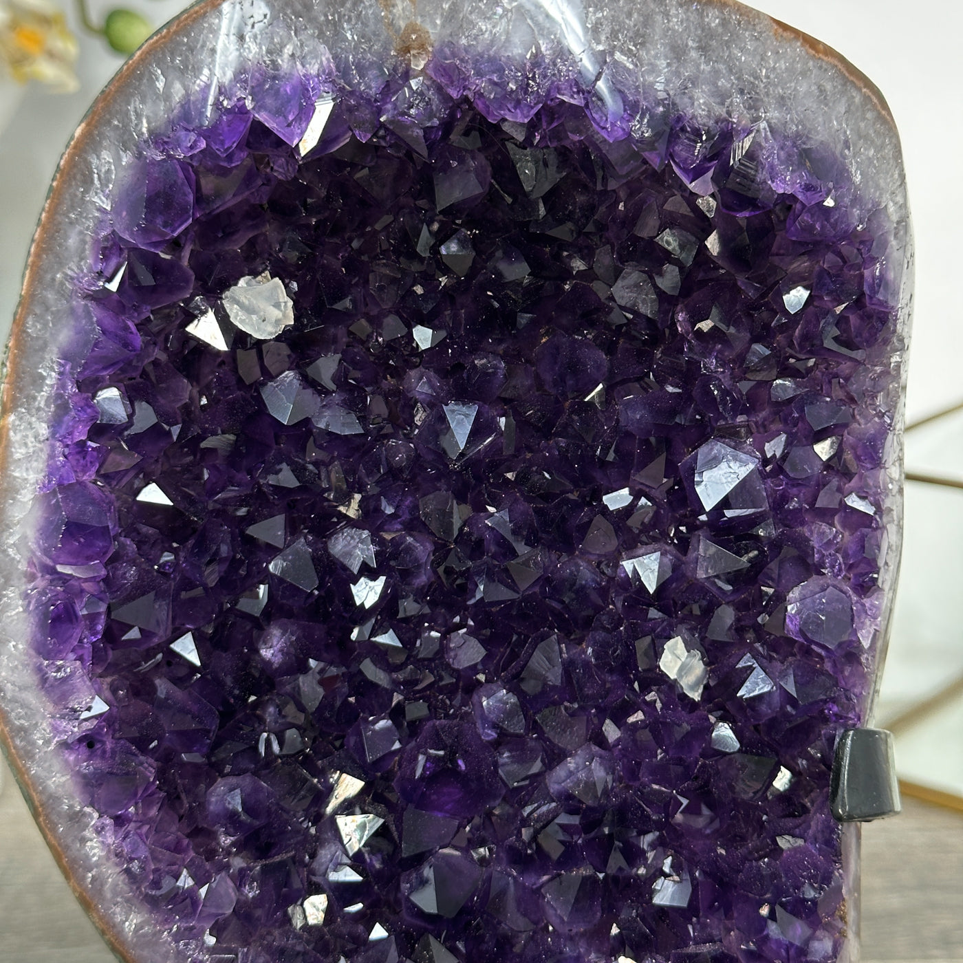 Amethyst-Geode mit gleichmäßig ausgeprägter, tiefvioletter Kristallstruktur