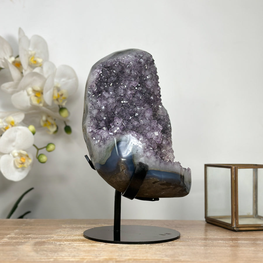 Spirit-Amethyst-Exemplar mit vielschichtiger Kristallstruktur