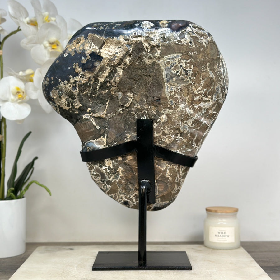 Amethyst-Kristallcluster groß mit dicht gewachsener Kristallstruktur, in exklusiver Premiumqualität