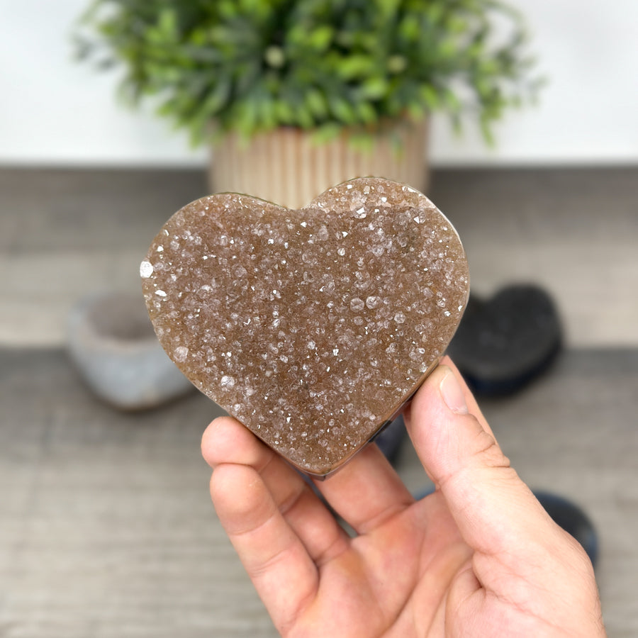 Mineralien-Herzset 5-teilig, mit vielseitiger Mineralstruktur
