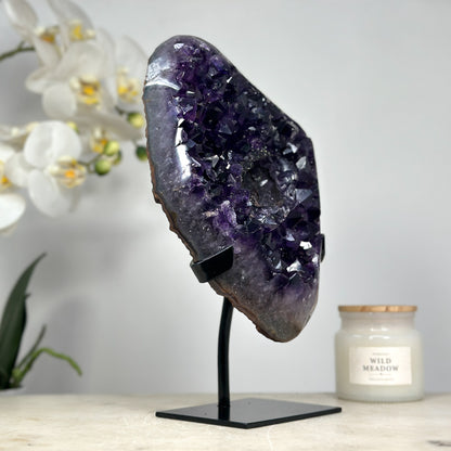 Amethyst-Cluster mit Pseudokalzitformation