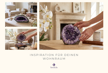 Amethyst-Geode XL mit monumentaler Innenöffnung, in exklusiver Premiumqualität
