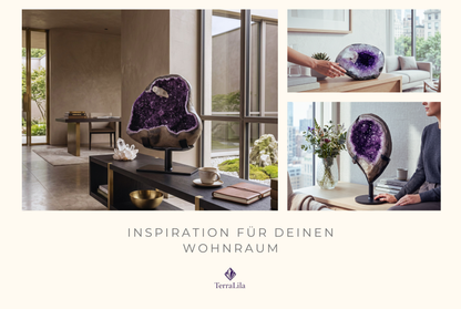 Amethyst-Geode XL mit monumentaler Innenöffnung, in exklusiver Premiumqualität