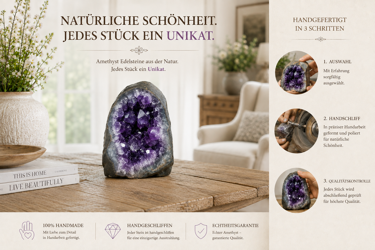 Achat-Quarz-Geoden-Flammenskulptur mit gebänderter Gesteinsstruktur