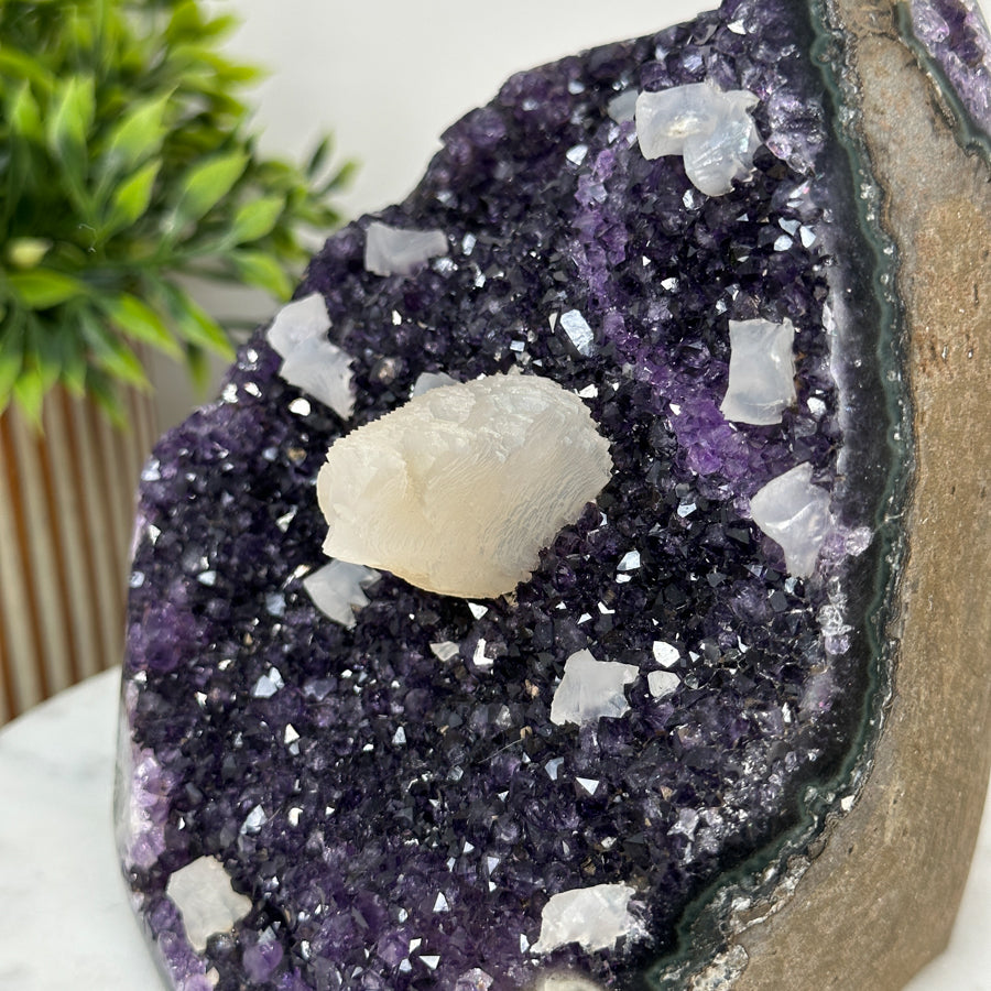 Amethyst-Geode mit kompakt gewachsener Kristallstruktur