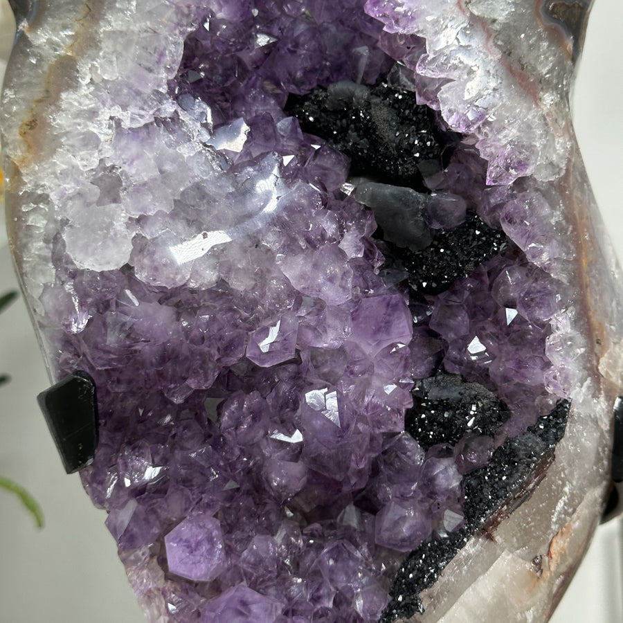 Amethyst-Geode XL mit beeindruckend ausgebildeter Kristallkammer