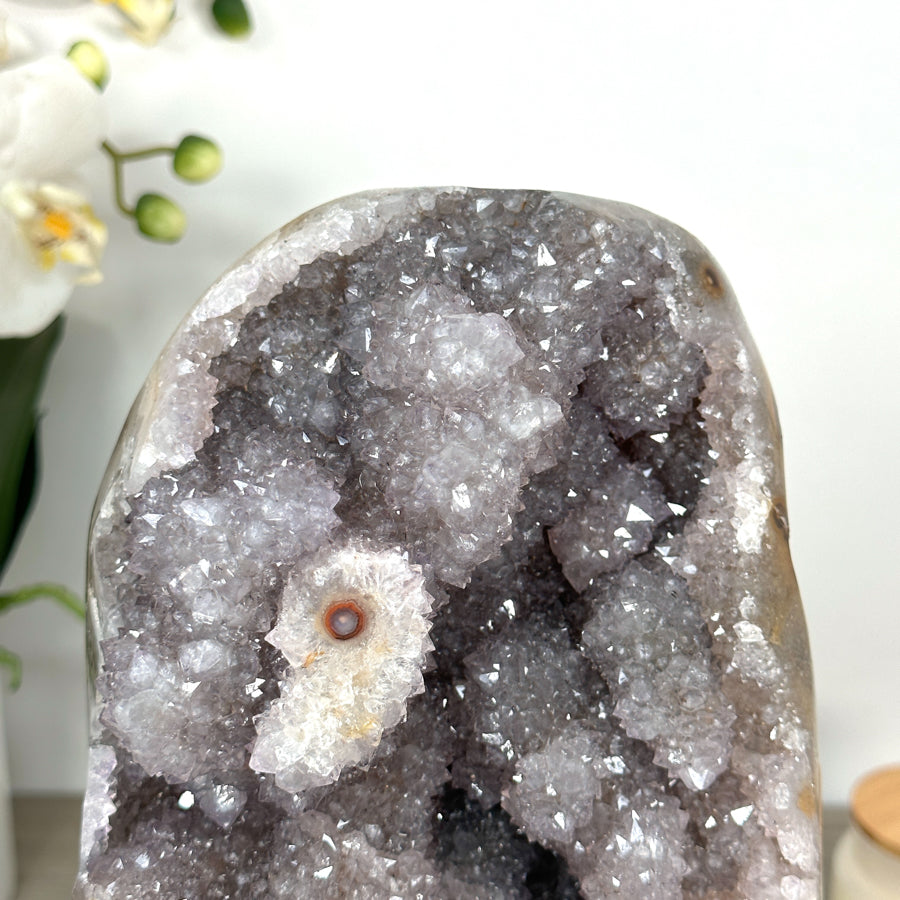 Quarz-Geode mit dichter Stalaktitenarchitektur, in ausgewählter Spitzenqualität