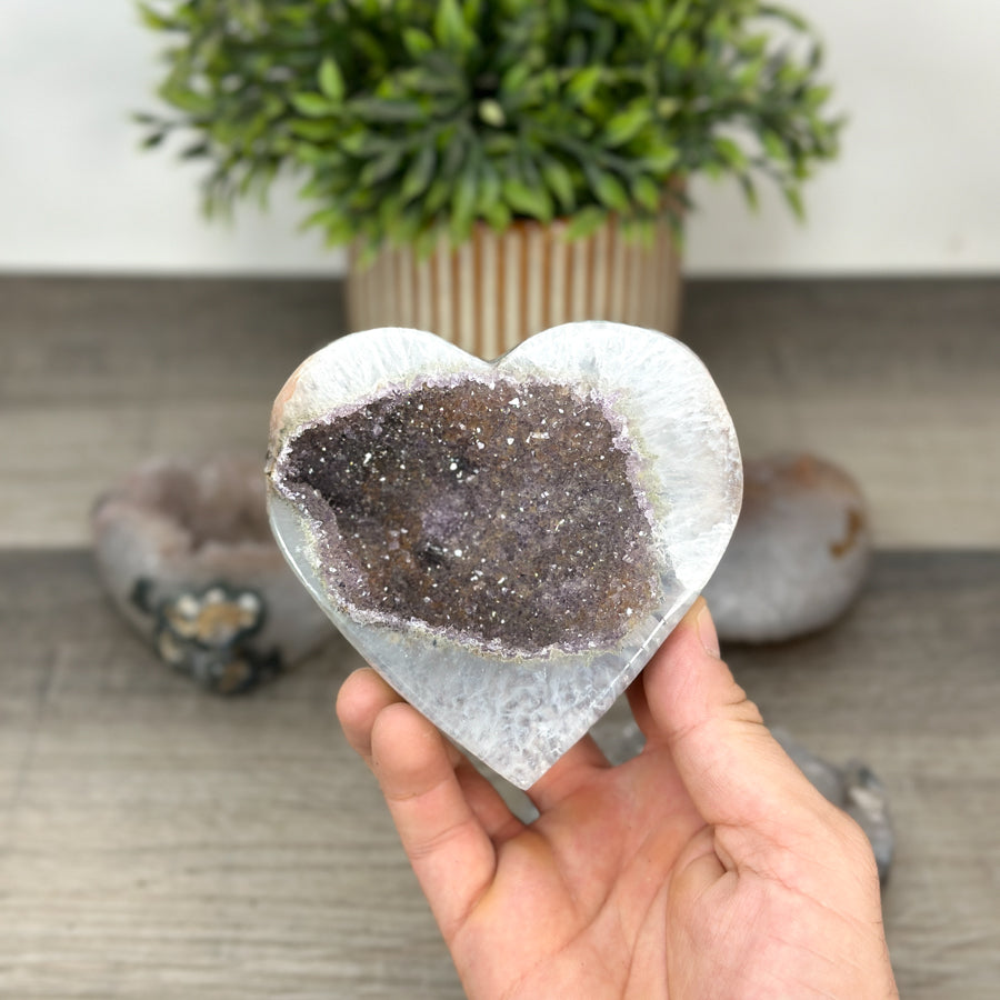 Mineralien-Herzset 4-teilig, mit harmonisch abgestimmter Mineralpalette