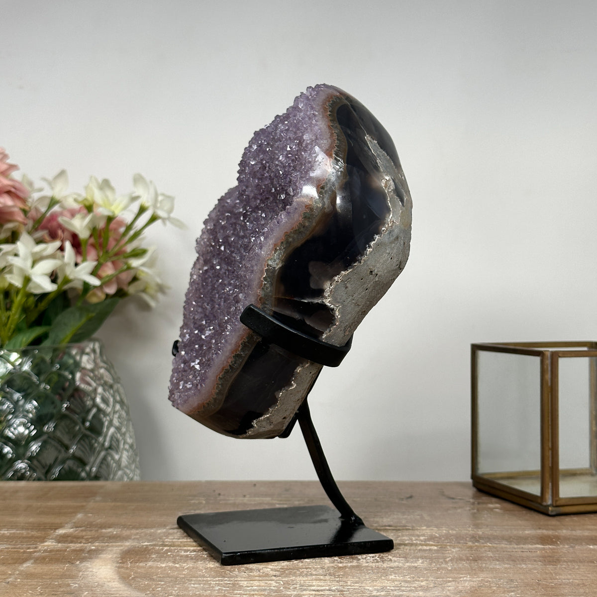 Amethyst-Cluster mit natürlicher Kristallformation