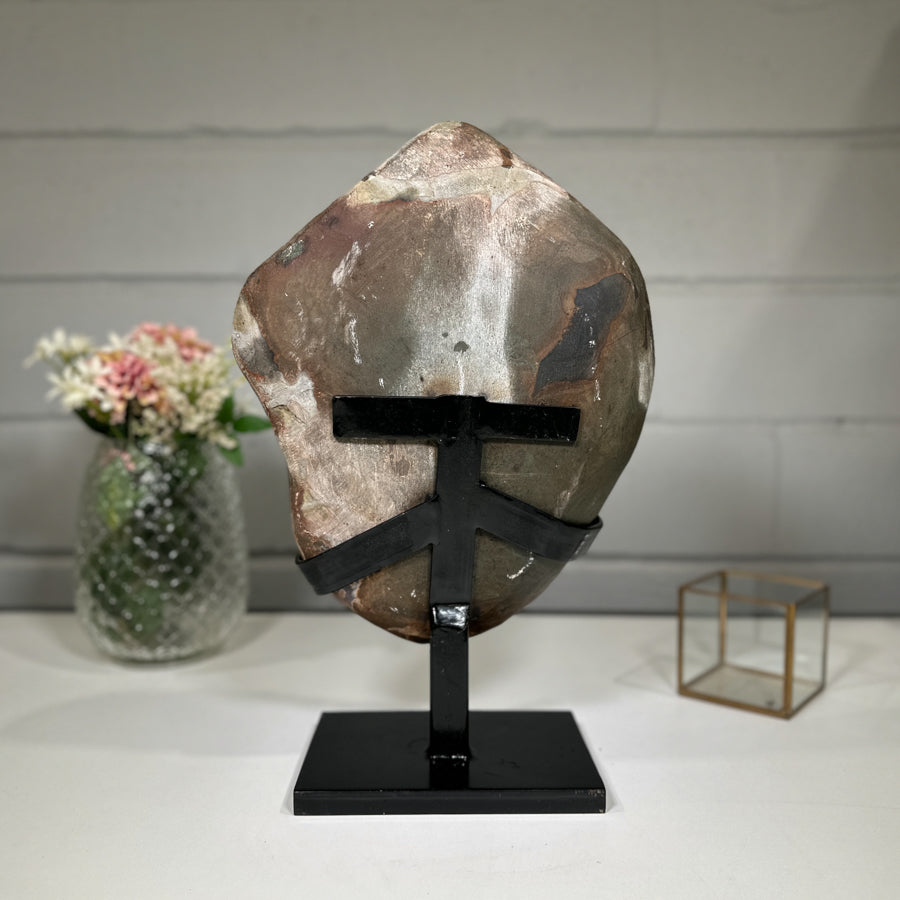 Amethyst-Druzy orange mit irisierender Kristallstruktur, in ausgewählter Spitzenqualität