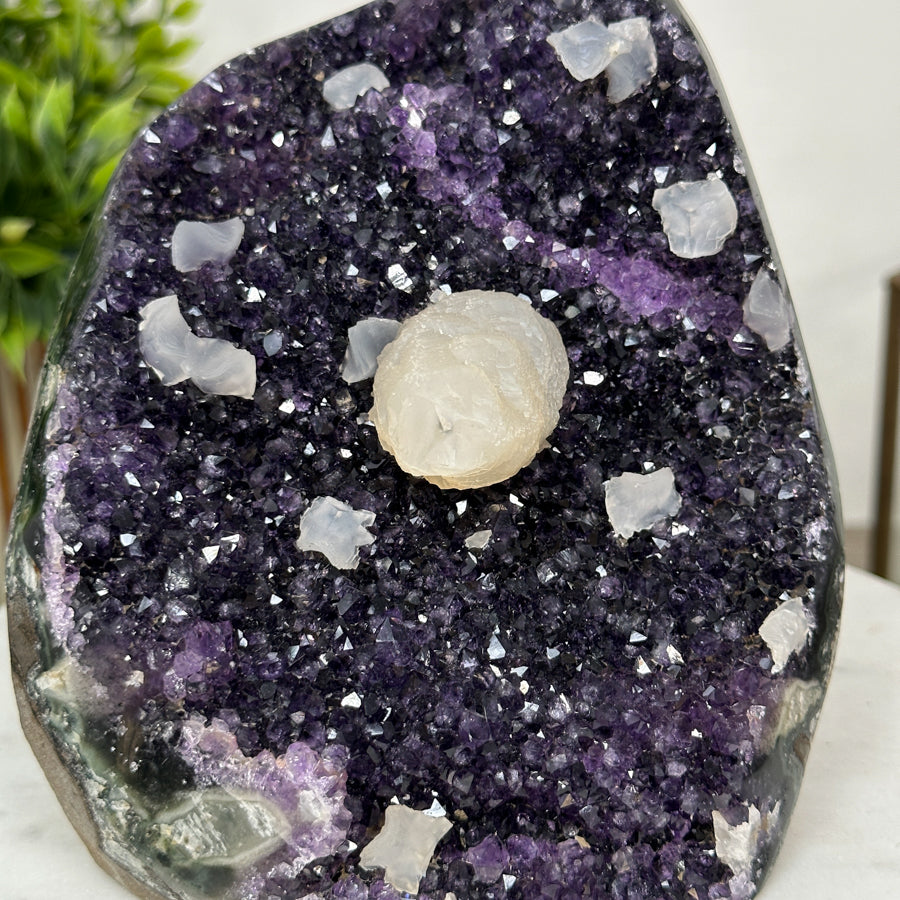 Amethyst-Geode mit kompakt gewachsener Kristallstruktur