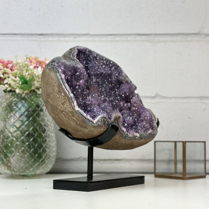 Amethyst-Statement-Cluster mit vielschichtiger Stalaktitbildung, in exklusiver Premiumqualität